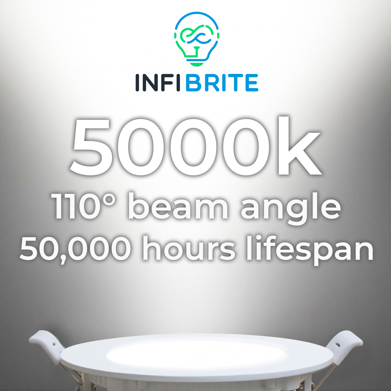 Infibrite 4 Inch 5000K Daylight 9W 750 LM Ultra-Slim LED Ceiling Light with Junction Box, Flush Mount, Dimmable, Fixture for Bedroom, Wet Rated for Bathroom, Easy Install, 75W Eqv, ETL & Energy Star, US Company (6 Pack)