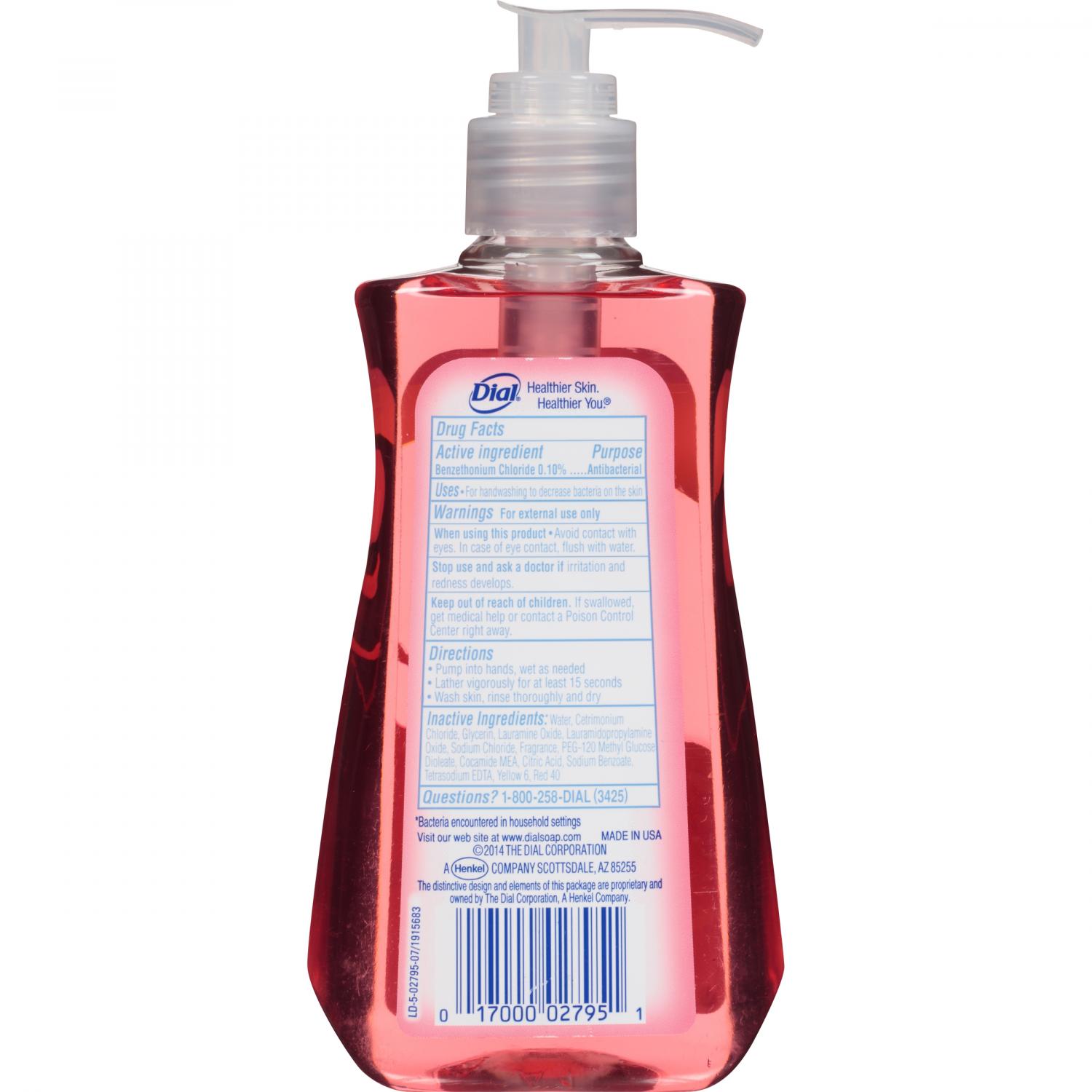 Dial Antibacterial Liquid Hand Soap, Pomegranate Tangerine, 7.5 Liquid Ounces