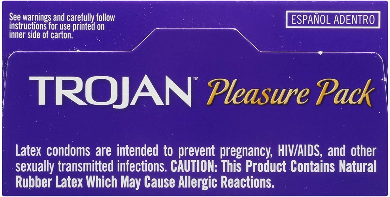 Trojan Pleasure Variety Pack Lubricated Condoms, 12 Count