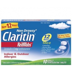 Claritin Allergy 12 Hour Non Drowsy RediTabs -  Loratadine Tablets 5mg - 10 Count