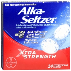 Alka-Seltzer Antacid & Pain Relief Medicine Effervescent Tablets Xtra Strength - 24 Count