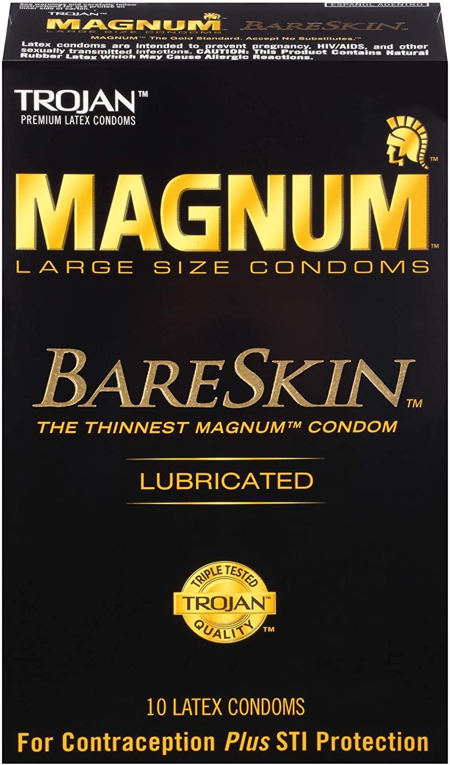 Trojan Magnum Bareskin Lubricated Large Size Condoms