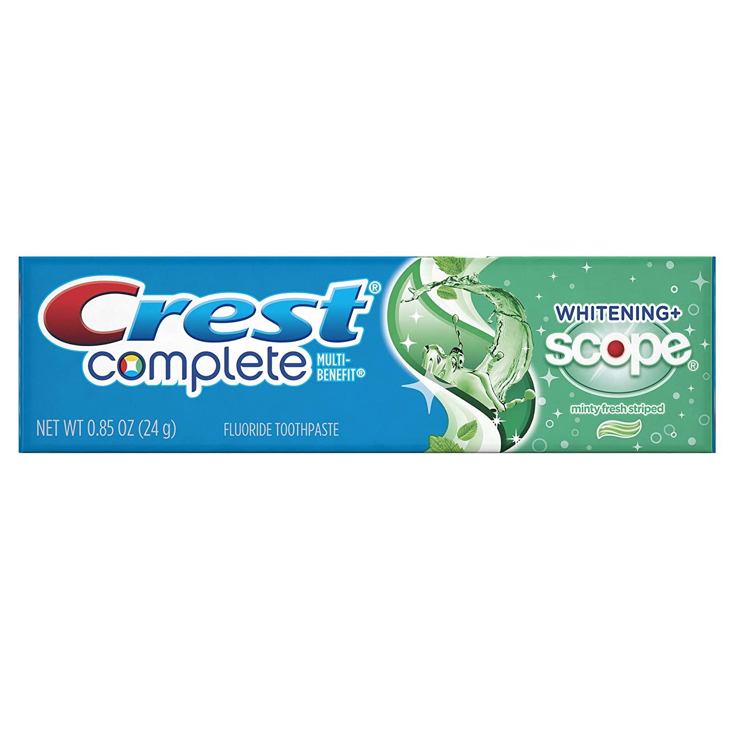 Crest Complete Whitening Plus Scope Minty Fresh Toothpaste, 0.85 Ounce