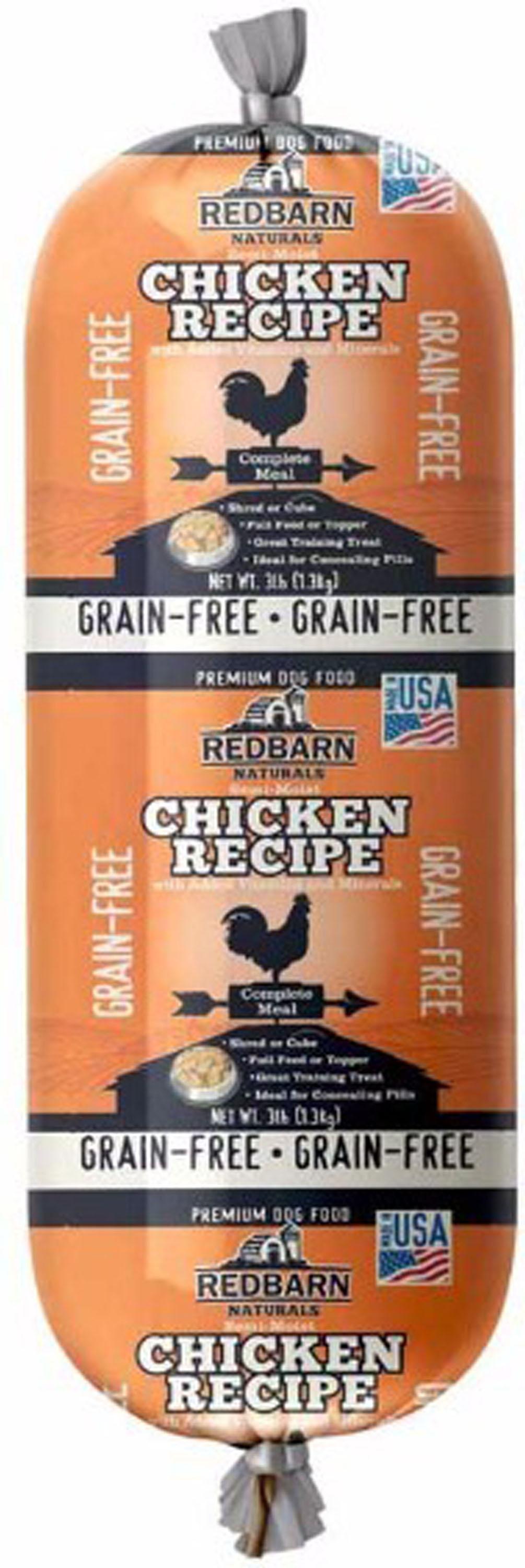 Redbarn Naturals Grain Free Dog Food Roll, 3 Lb, Chicken