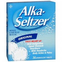 Alka-Seltzer Original Antacid & Pain Relief Medicine Effervescent Tablets - 36 Count