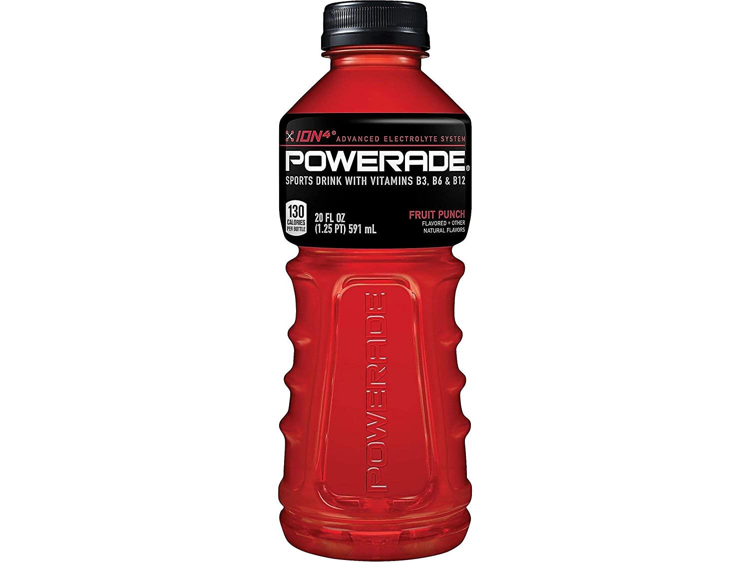 POWERADE, Electrolyte Enhanced Sports Drinks with Vitamins, Fruit Punch, 20 fl oz, 24 Pack