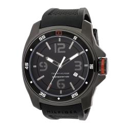 Tommy Hilfiger Men's 1790708 Sport Black Ion Plated Case with Silicon Strap Watch