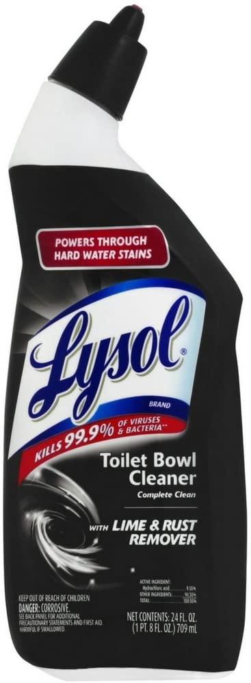 Lysol Toilet Bowl Cleaner with Lime and Rust Remover, 24 Ounce (Pack of 3)