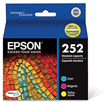 Epson T252520 252 DURABrite Ultra Color Combo Pack Standard Capacity Cartridge Ink