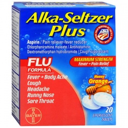 Alka-Seltzer Plus Flu Formula Effervescent Tablets Maximum Strength - 20 Count