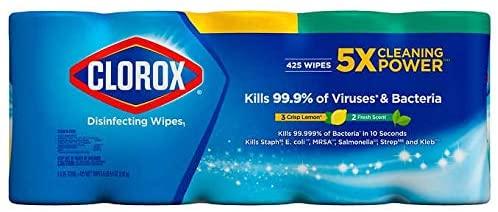 Clorox 3 Styles | Variety | 5 Tubes, 78 Wipes in Each Tube | 390 Disinfecting Wipes