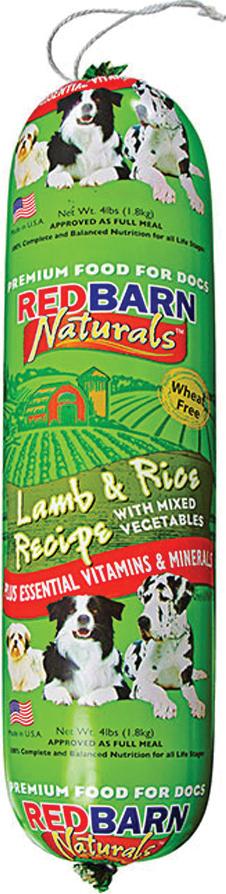 Redbarn Naturals Premium Wheat Free Dog Food Roll, 4 Lb, Lamb/Rice