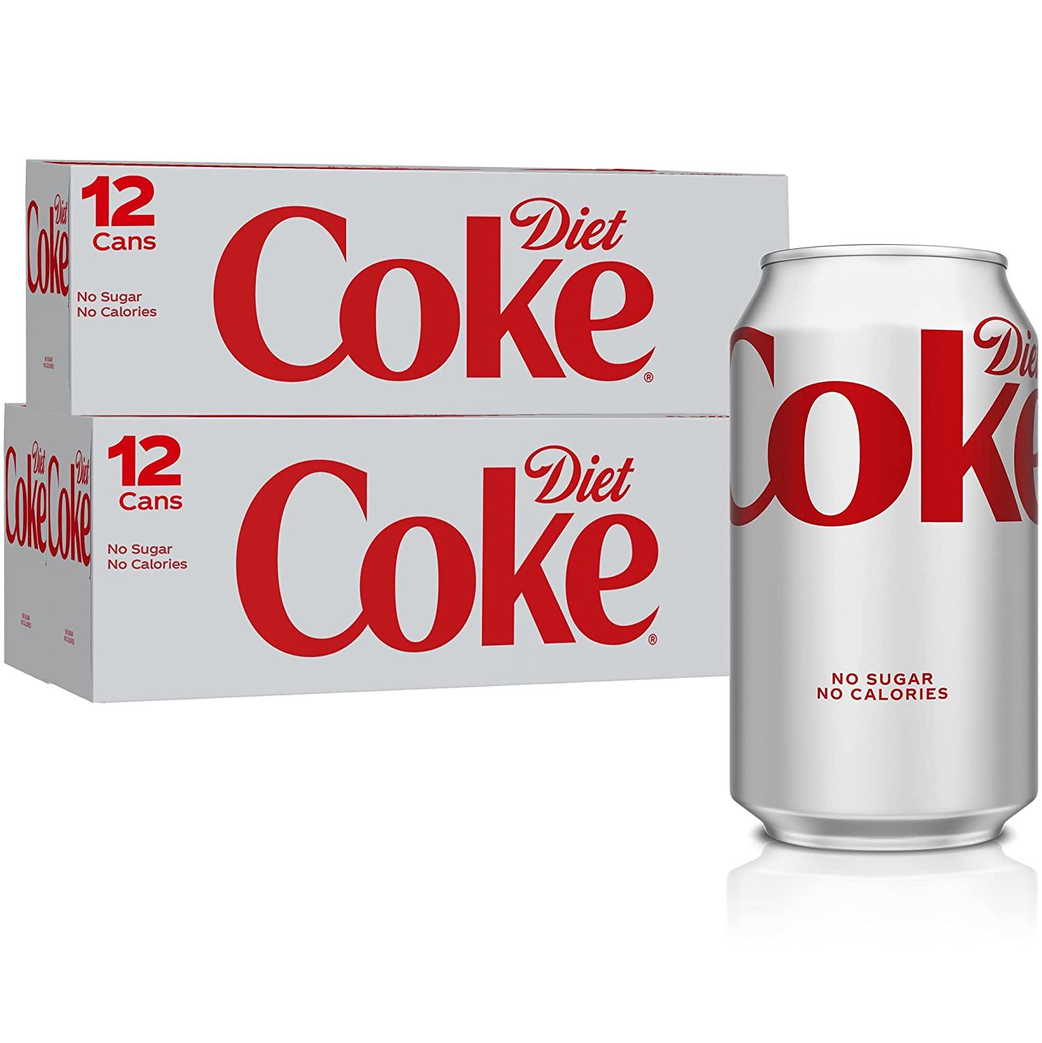 Diet Coke Soda Soft Drink, 12 Fl Oz, 36 Pack Diet Coke 12 Fl Oz (Pack of 36)