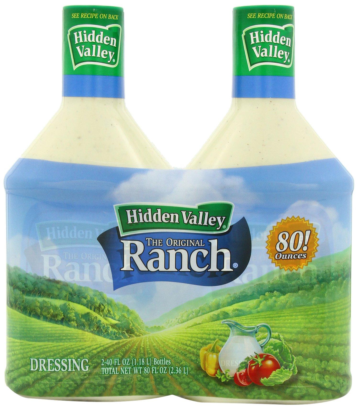 Hidden Valley The Original Ranch Dressing, Original, 2-Count Bottle, 80 fl oz Total