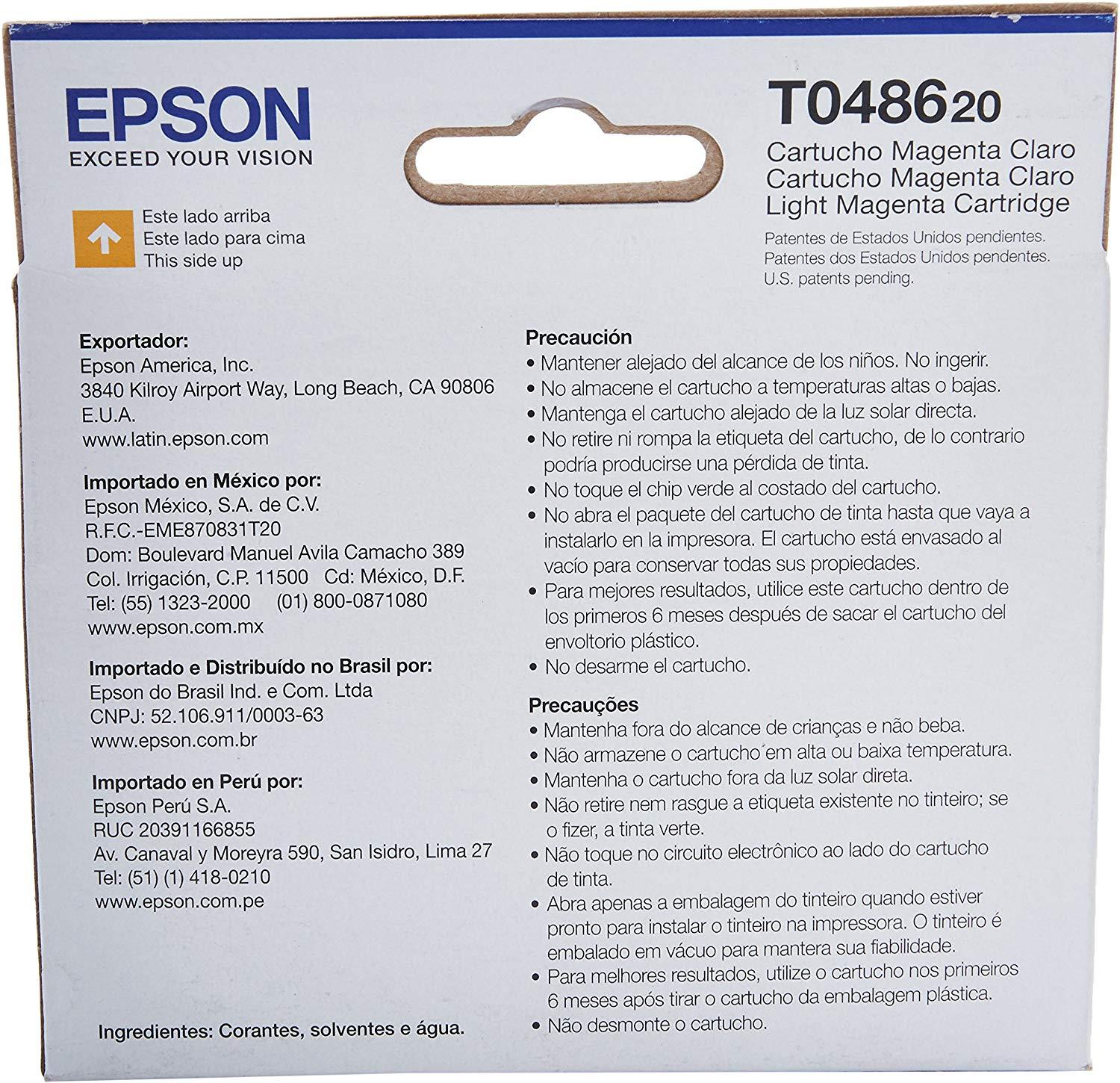 Epson T048620 48 Light Magenta Inkjet Cartridge