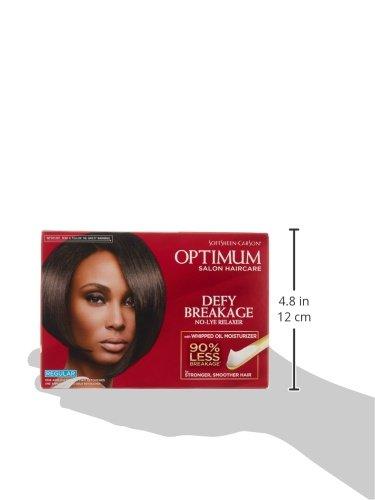 Optimum Care by SoftSheen Carson Care Defy Breakage No-lye Relaxer, Regular Strength for Normal Hair Textures, Optimum Salon Haircare, Hair Relaxer with Coconut Oil, 1 Kit