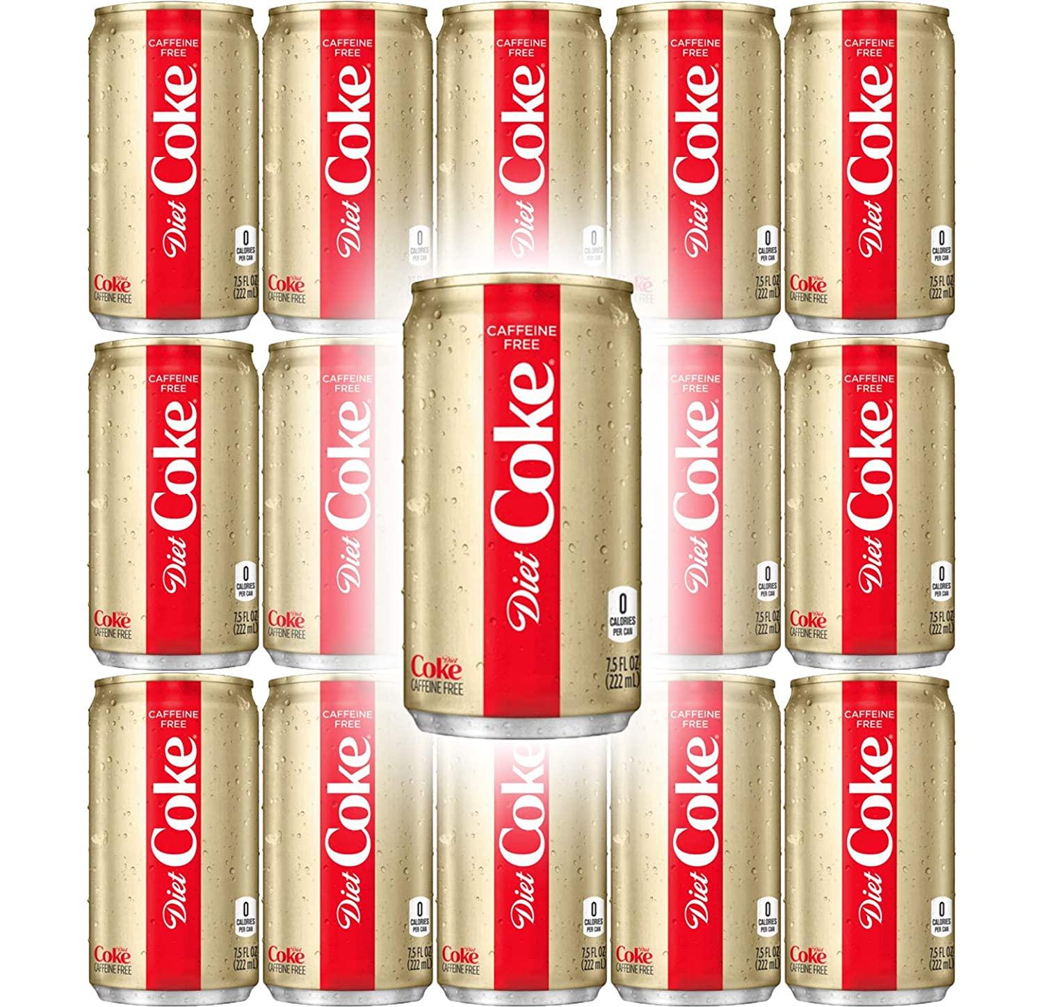 Diet Coke, Caffeine-Free, 7.5 oz Cans (Pack of 15, Total of 112.5 Fl Oz)