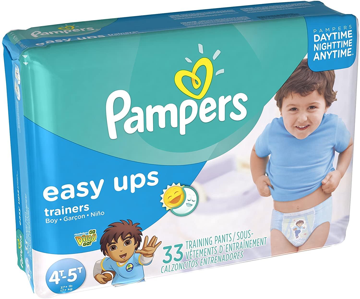 Pampers Easy Ups Boys Mega Pack, Size 6, 4T-5T, 33 Count