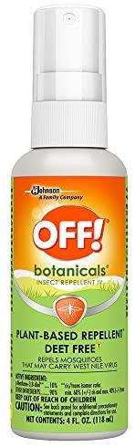 OFF! Botanicals Mosquito and Insect Repellent IV, Plant-Based* Bug Spray, Deet-Free**, 4 oz.