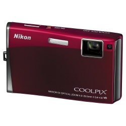 Coolpix S60 Digital Camera -10.0 Megapixel 5x Optical VR Digital Camera (Crimson Red)