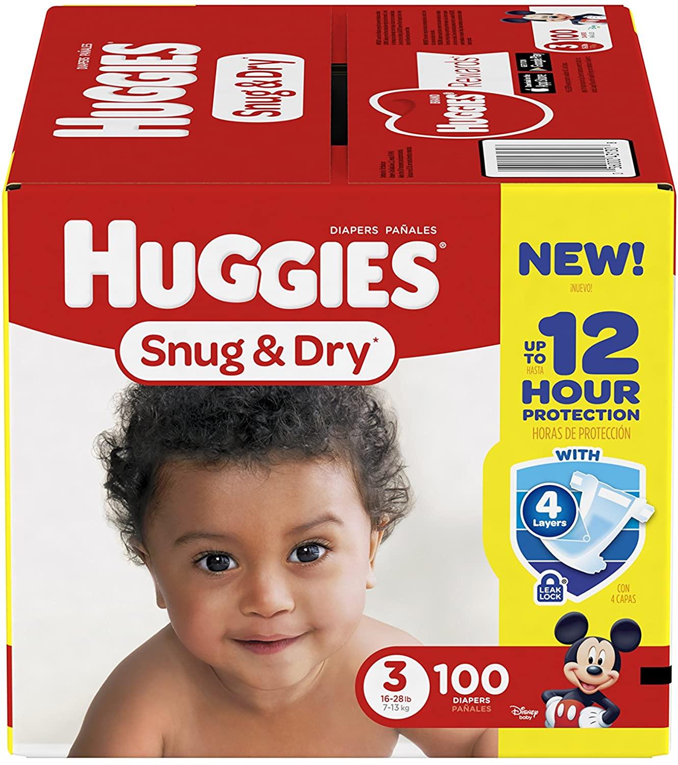 Huggies Snug & Dry Diapers, Size 3, 100 Count