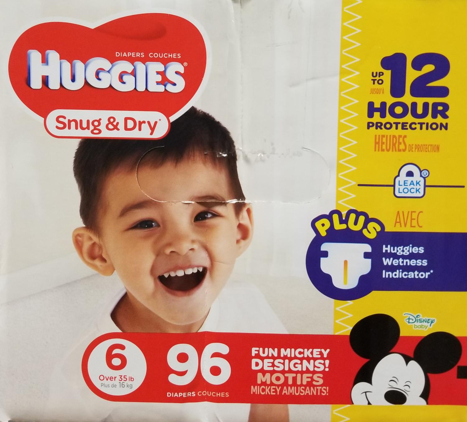 Huggies Snug & Dry Diapers, Size 6, 96 Count
