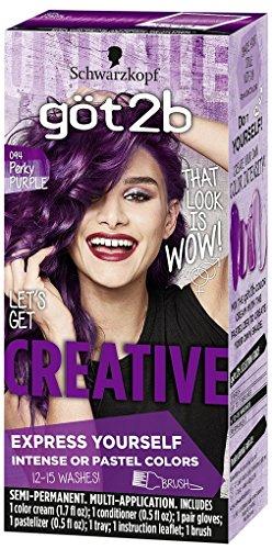 Got2b Creative Semi-Permanent Hair Color, 094 Perky Purple