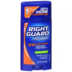 Right Guard Sport 3-D Odor Defense Antiperspirant & Deodorant Invisible Solid Fresh - 2.8 oz