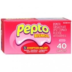 Pepto-Bismol Upset Stomach Reliever/Antidiarrheal Caplets - 40 count