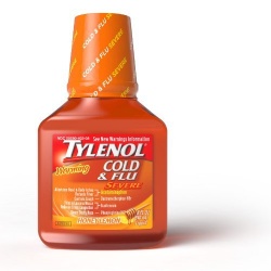 Tylenol Warming Cold & Flu Severe Liquid Honey Lemon 8 oz