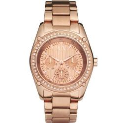 Armani Exchange Rose Gold Chronograph Ladies Watch AX5042