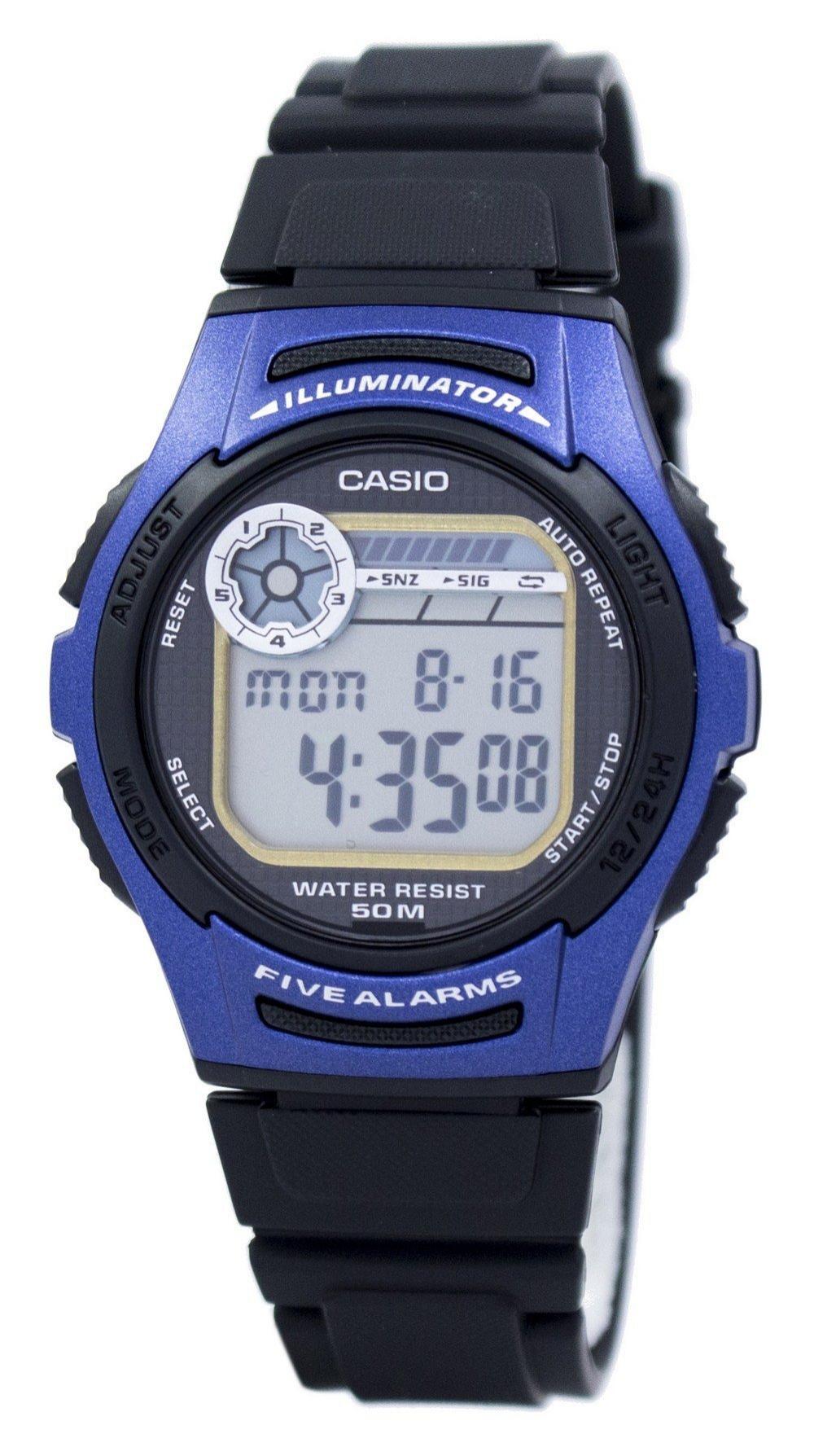 Casio Youth Digital 5 Alarms Illuminator W-213-2AVDF W213-2AVDF Men's Watch