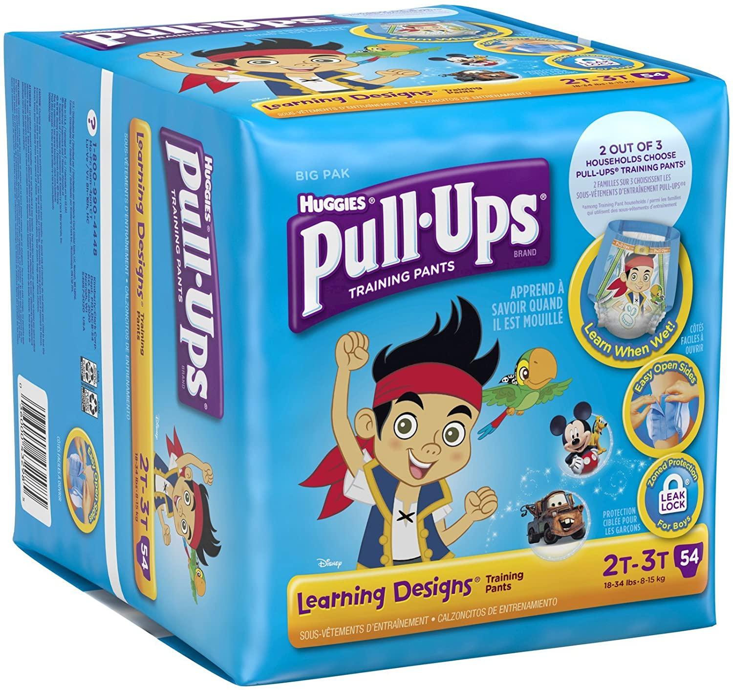 Huggies Pull-Ups Training Pants Learning Designs, Boys, 2T-3T, 54 Count