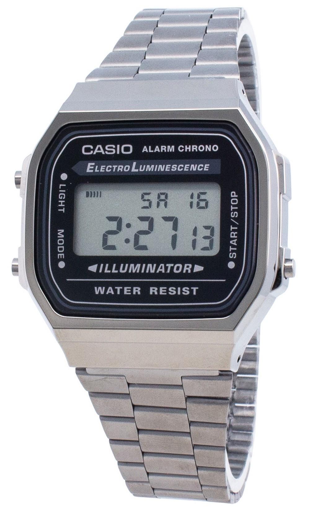 Casio A168WGG-1A Electro-Luminescence Unisex Watch