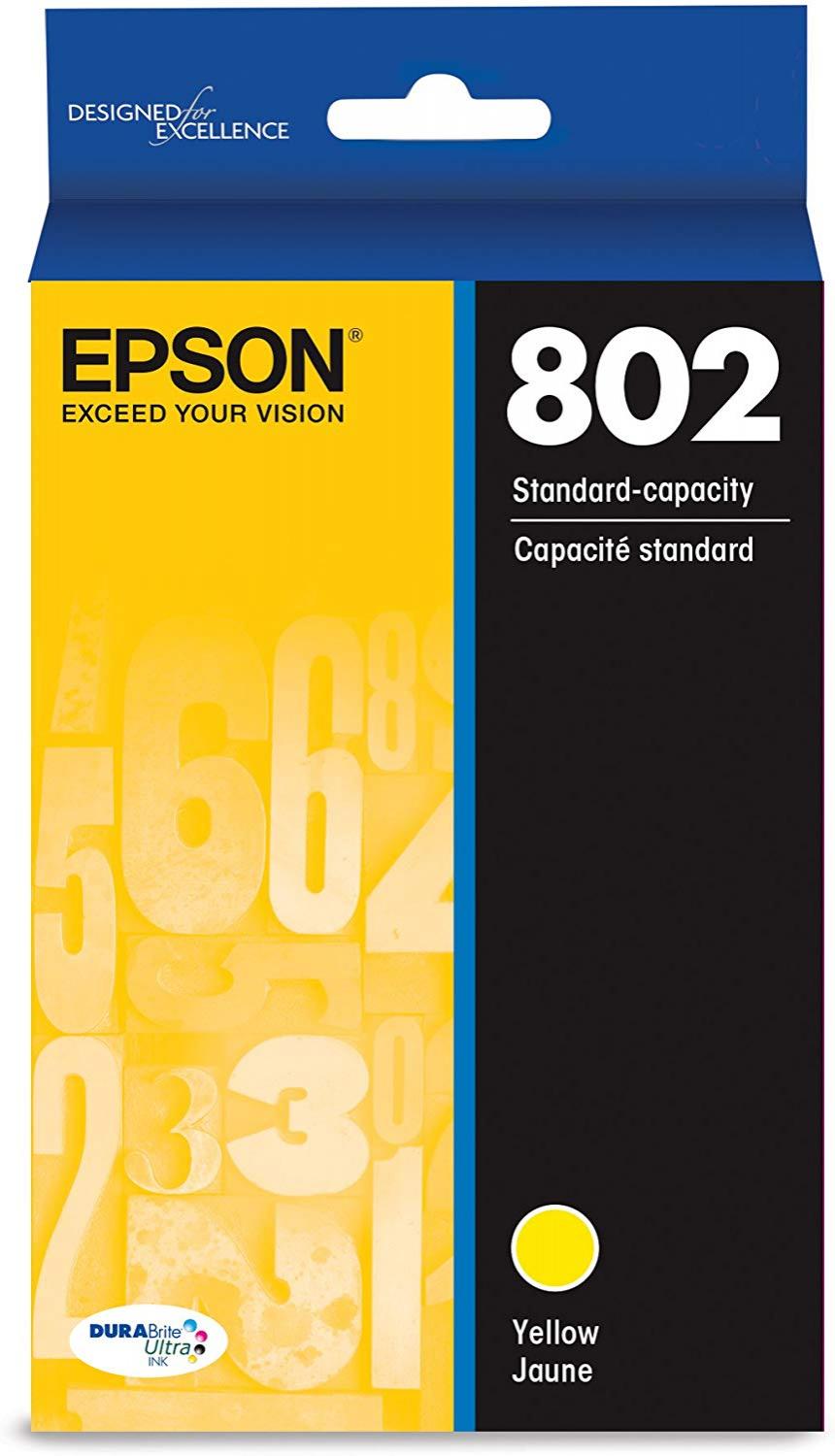 Epson T802420 802 Yellow DURABrite Ultra  Standard Capacity Cartridge Ink
