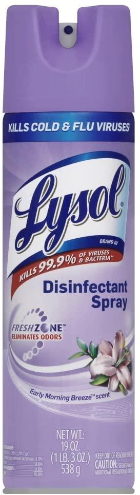 Lysol Early Morning Disinfectant Spray breeze, 19 Ounce