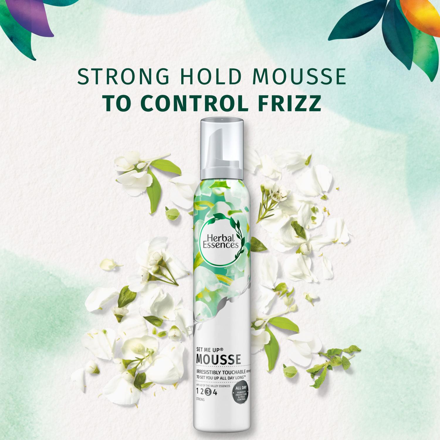Herbal Essences Set Me Up Mousse, Strong Hold, Frizz Control, 6.8 oz