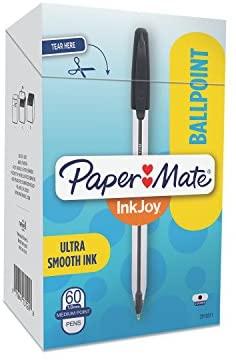 Paper Mate InkJoy 50ST Ballpoint Pens, Medium Point (1.0mm), Black, 60 Count