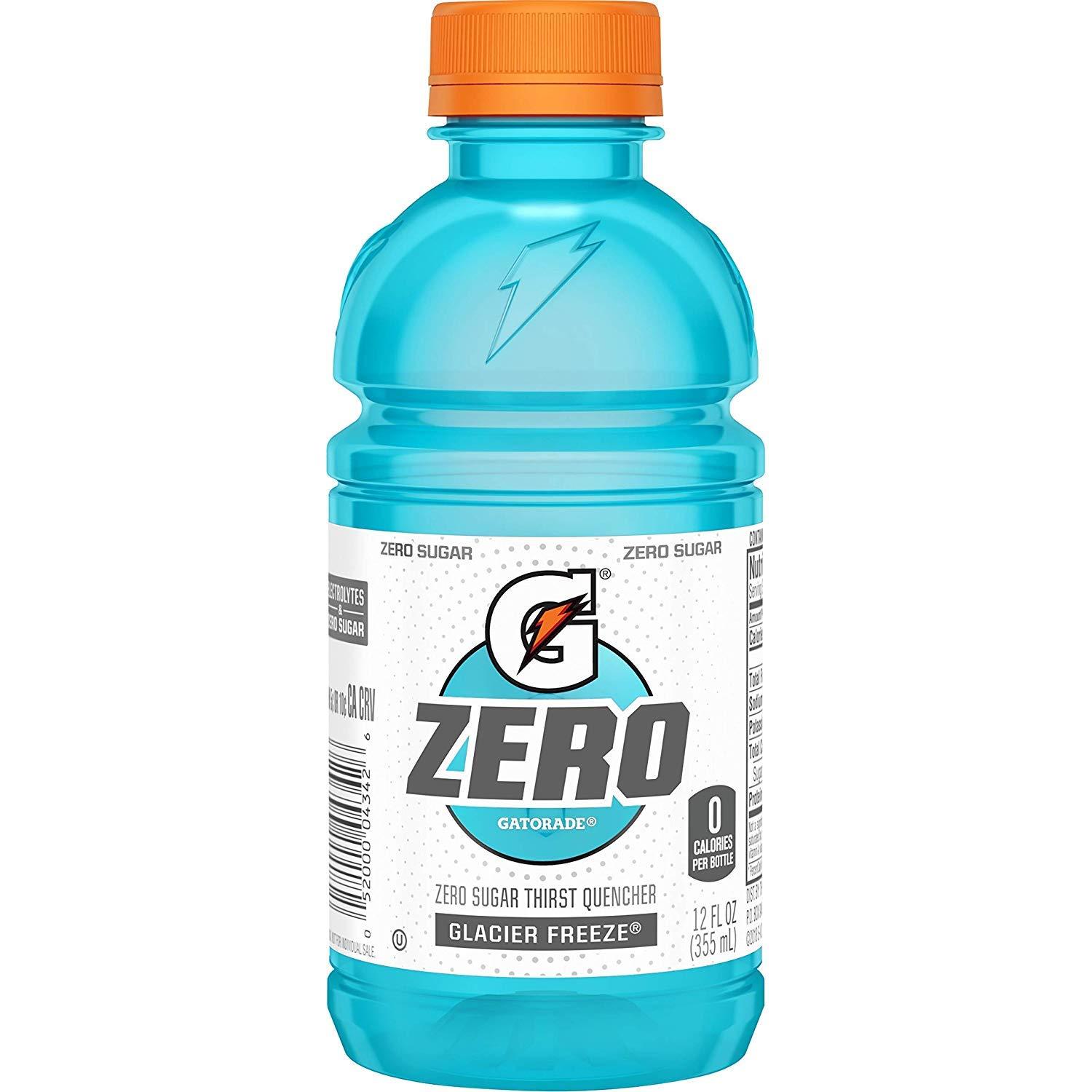 Gatorade Zero Sugar Thirst Quencher, Glacier Freeze, 12 Ounce, 24 Count Glacier Freeze Drink