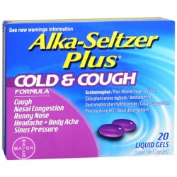 Alka-Seltzer Plus Cold & Cough Formula Liquid Gels - 20 Count