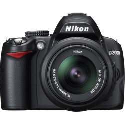 Nikon D3000 Digital SLR Camera with Nikon AF-S DX 18-55mm lens