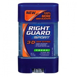 Right Guard Sport 3-D Odor Defense, Antiperspirant & Deodorant Clear Gel, Fresh Scent - 3 oz