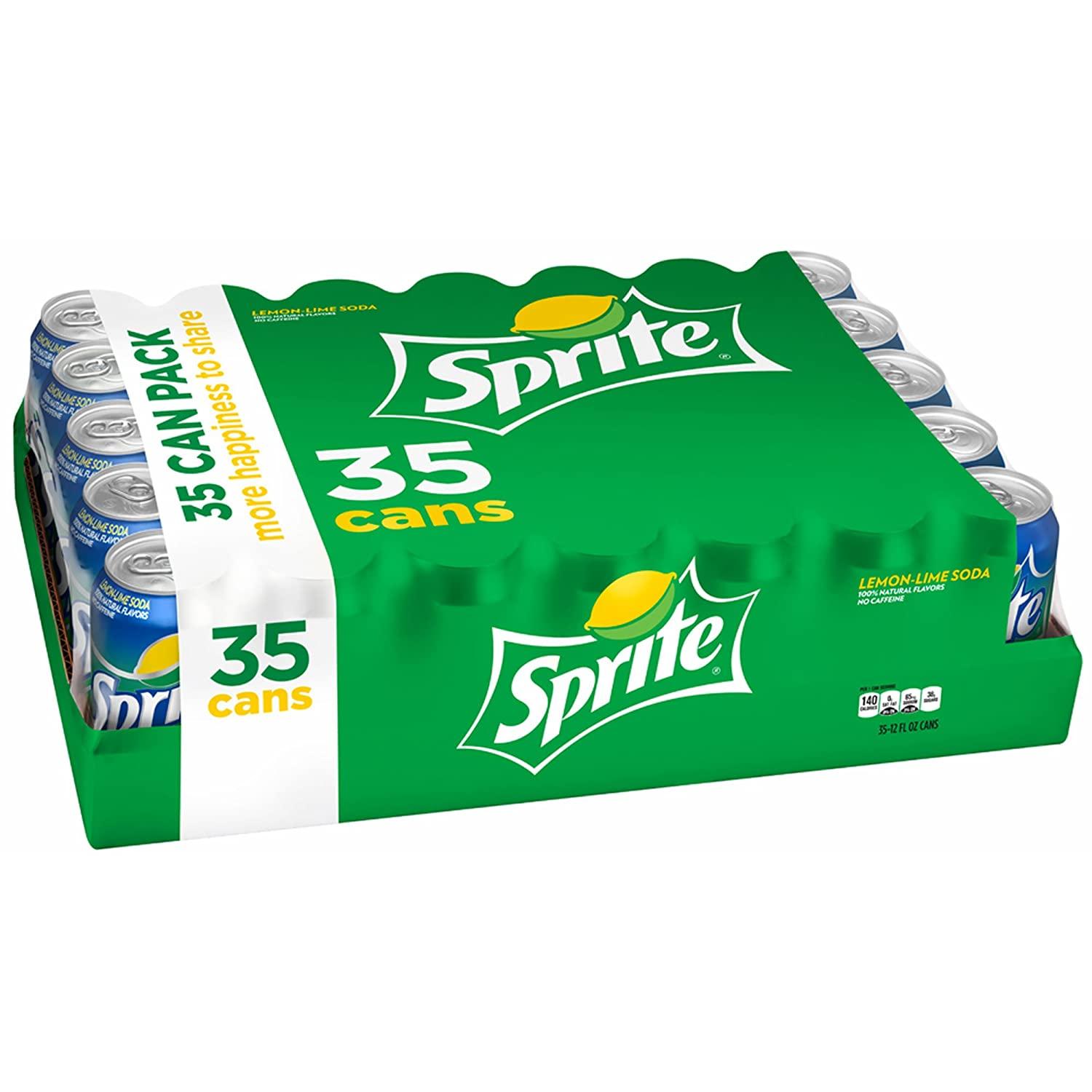 Sprite Soft Drinks, Lemon, 35-Pk, 12 Fl Oz Lemon Lime 12 Fl Oz (Pack of 1)