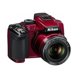 Nikon Coolpix P500 12.1 MP Digital Camera (Red)