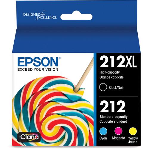Epson T212XL-BCS 212 Standard-Capacity Color and High-Capacity Black Ink Cartridge Multi-Pack