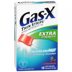 Gas-X Antigas Thin Strips Extra Strength Cinnamon - 18 Count