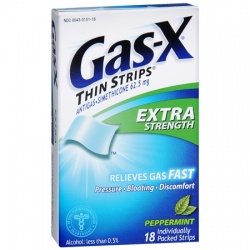 Gas-X Antigas Thin Strips Extra Strength Peppermint - 18 Count