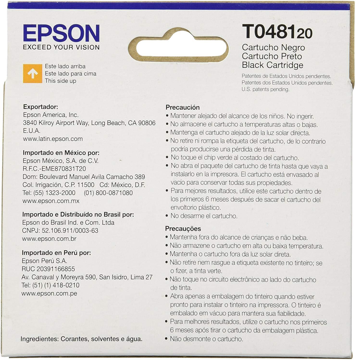 Epson T048120 48 Black Inkjet Cartridge