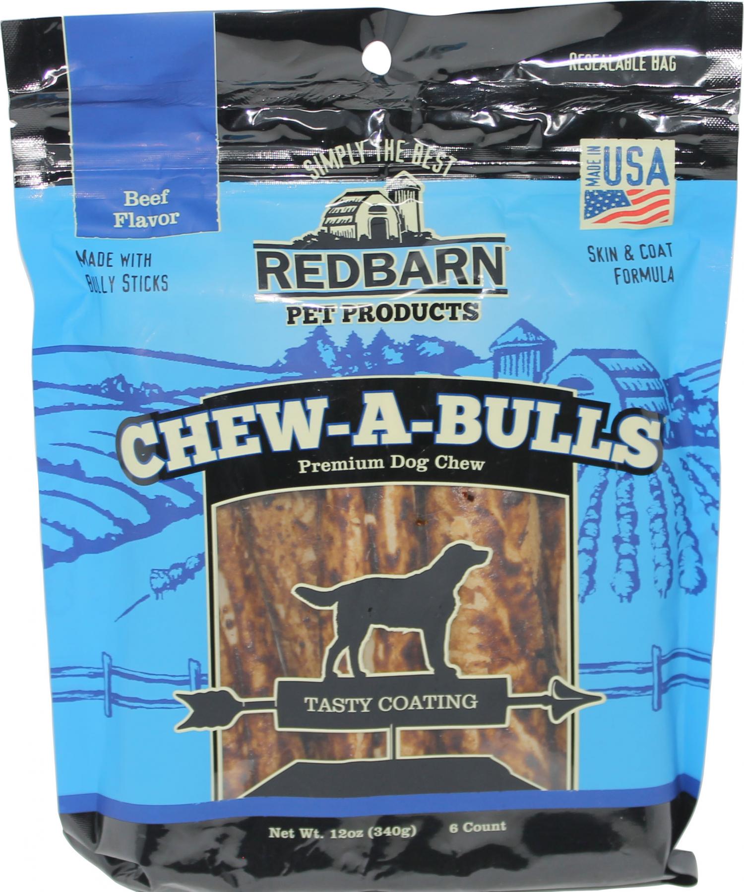 Redbarn Chew-a-bulls Beef Premium Dog Chew, 6 Pack, Beef