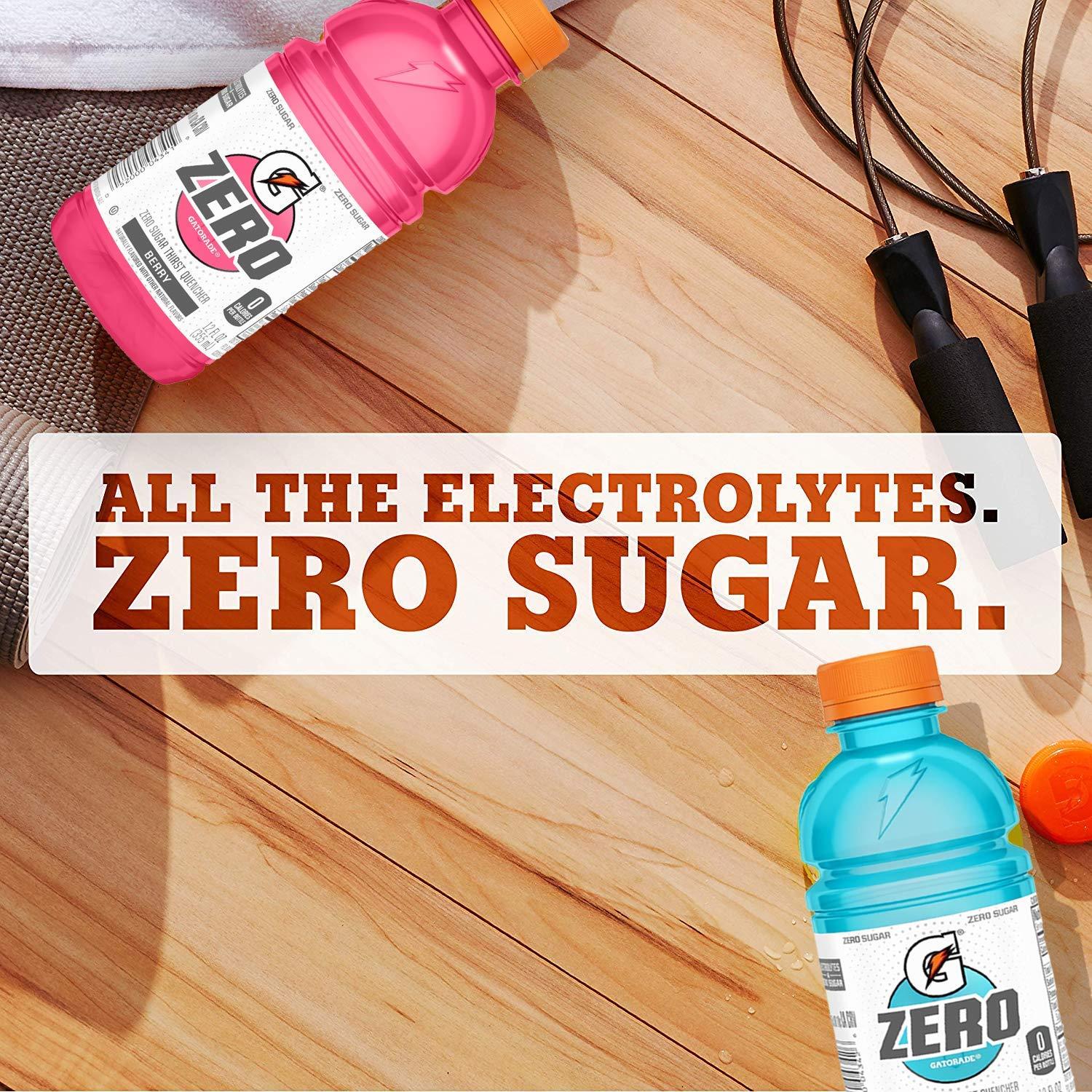 Gatorade Zero Sugar Thirst Quencher, Glacier Freeze, 12 Ounce, 24 Count Glacier Freeze Drink